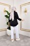 Elastic Waist Linen Trousers - White / A0104 - 4