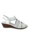 2735 Genuine Leather Daily Women's Sandals-White - 3