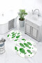 Printed Non-Slip Base Washable Fish Pattern Round Bath Mat Set of 2 Toilet Seat Covers
