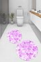 Digital Printed 3D Washable Round Bath Mat Set of 2 Toilet Seat Covers - 6