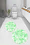 Digital Printed 3D Washable Round Bath Mat Set of 2 Toilet Seat Covers - 6