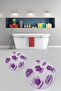 Printed Washable Cactus Pattern Round Bath Mat Set of 2 Toilet Seat Covers - 8