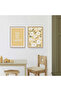 Natural Wood Framed Uv Printing Set of 2 Yellow Flower Pattern Paintings – Modern & Stylish Wall Decor - 3