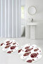 Printed Non-Slip Base Washable Fish Pattern Round Bath Mat Set of 2 Toilet Seat Covers - 5