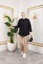 Elastic Waist Linen Trousers - Mink / A0104 - 3