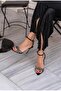 Zulma Black Heeled Stone Detailed Shoes - 3