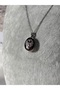 Steel Necklace Phoenix Zircon Stone Silver - 3