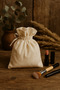 100% Cotton Cloth Pouch 20X20 Cm, Organic Makeup Bag, Gift Pouch, Gold Pouch, Multi-Purpose Pouch - 4