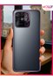 Lou Laser Transparent Silicone Case with Deep Purple Lens Protector on the Edges for Xiaomi Redmi 10C