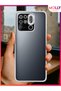 Lou Laser Transparent Silicone Case with Silver Lens Protector on the Edges for Poco C40
