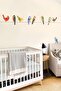 Cute Birds Wall Sticker Set - Birds on a Wire Kids Room Decor Set - 3