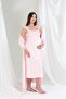 Pregnant Nightgown Morning Set with Viscos and Lace