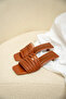 Wilma Tan Stripe Detailed Women's Slippers