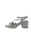 88-25 Leather Stone Transparent Heel Anatomical Women's Sandals - 3