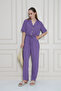 Women's Jacket Collar Elastic Waist Jumpsuit - 700-2622 - 6