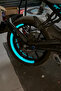 For Motorcycle 17 Inch Compatible with All Motor Blue Half Rim Strip Sticker with Reflectors(4 Pcs) - 5