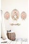 Vintage Frame Look Cute Rabbit Family and Flowers Decorative Wall Sticker Set - 3