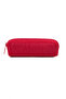 01106 Red Water Resistant Crinkle Fabric Unisex Single Compartment Pen Holder Pencil Case - 3
