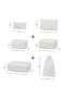 Set of 6 Gray Gingham Suitcase Organizer Suitcase Organizer Set, Travel Bag - 8