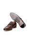 Chocolate Color Laceless Genuine Leather Men's Shoes - 2