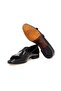 Black Color Laceless Leather Patented Men's Shoes - 3
