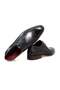 Black Color Lace-Up Genuine Leather Men's Shoes - 2