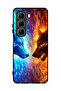غطاء حماية لهاتف Infinix Hot 50 5G بتصميم ذئب الماء والنار