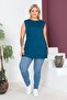 Large Size Thick Strap Lycra Slit Sports and Daily Combed Cotton Tank Top Blouse - 2