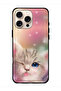 غطاء حماية لجهاز Apple iPhone 16 Pro Max بتصميم قطة لطيفة