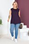 Large Size Thick Strap Lycra Slit Sports and Daily Combed Cotton Tank Top Blouse - 3