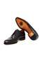 Black Color Lace-Up Genuine Leather Men's Shoes - 3