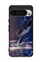 غطاء حماية لهاتف Google Pixel 9 Pro بتصميم قطرات الماء والفراشة