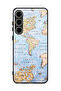 غطاء حماية لهاتف Samsung Galaxy S24 FE 5G بتصميم خريطة العالم