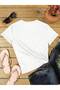 Short-sleeved, round neck, simple pattern t-shirt - 2