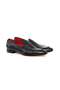 Black Color Laceless Genuine Leather Men's Shoes