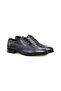 Dark Blue Color Lace-Up Genuine Leather Men's Shoes