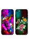 حافظتان واقيتان لهاتف Apple iPhone 7 برسومات زهور عالية الدقة