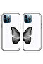 حافظتان لهاتف Apple iPhone 12 Pro Max، أغطية حماية باللون الأسود، أغطية خلفية على شكل فراشة للزوجين