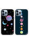 حافظتان لهاتف Apple iPhone 13 Pro، أغطية حماية، كواكب وفن ونجم فضائي