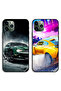 حافظتان لهاتف Apple iPhone 11 Pro، أغطية حماية بتصميم سيارة سباق وشيلبي