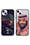 حافظتان لهاتف آبل آيفون 14 بلس بغطاء حماية محمد بن سلمان ويد تحمل لافتة وطنية