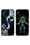 حافظتان لهاتف Apple iPhone XS Max بأغطية واقية بتصميم رواد فضاء وفراشة