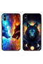 Two Cases For Apple iPhone X Protective Covers Wolf and Space