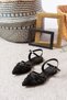 ESLEM Elegant Lace Embroidered Bridal Ballet Flats - Pearl Detail, Flat Heel - 5
