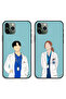 حافظتان واقيتان لهاتف Apple iPhone 11 Pro Max، غطاءان خلفيان بتصميم زوجين من الأطباء