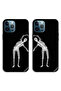 حافظتان لهاتف Apple iPhone 12 Pro Max، أغطية حماية، غطاء خلفي بتصميم قلب وهيكل عظمي بشري