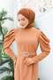 Balloon Sleeve Dress Salmon - 3