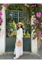 Muslin White Embroidered Loose Blouse and Flared Skirt Set (Embroidered 2-Piece Set) - 3