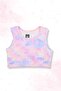 Tie Dye Patterned Shorts Skirted Crop Girl's Athlete Suit - 3
