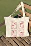 Cowboy Pinterest Pattern Tote Bag - Artistic Canvas Shoulder Bag - Women's Shopping Bag - 2